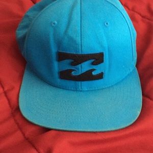 Blue billabong snap back hat